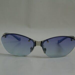 NWT Vintage 90's Lady Oval Metal Rimless Fashion Sunglasses (S. Silver)